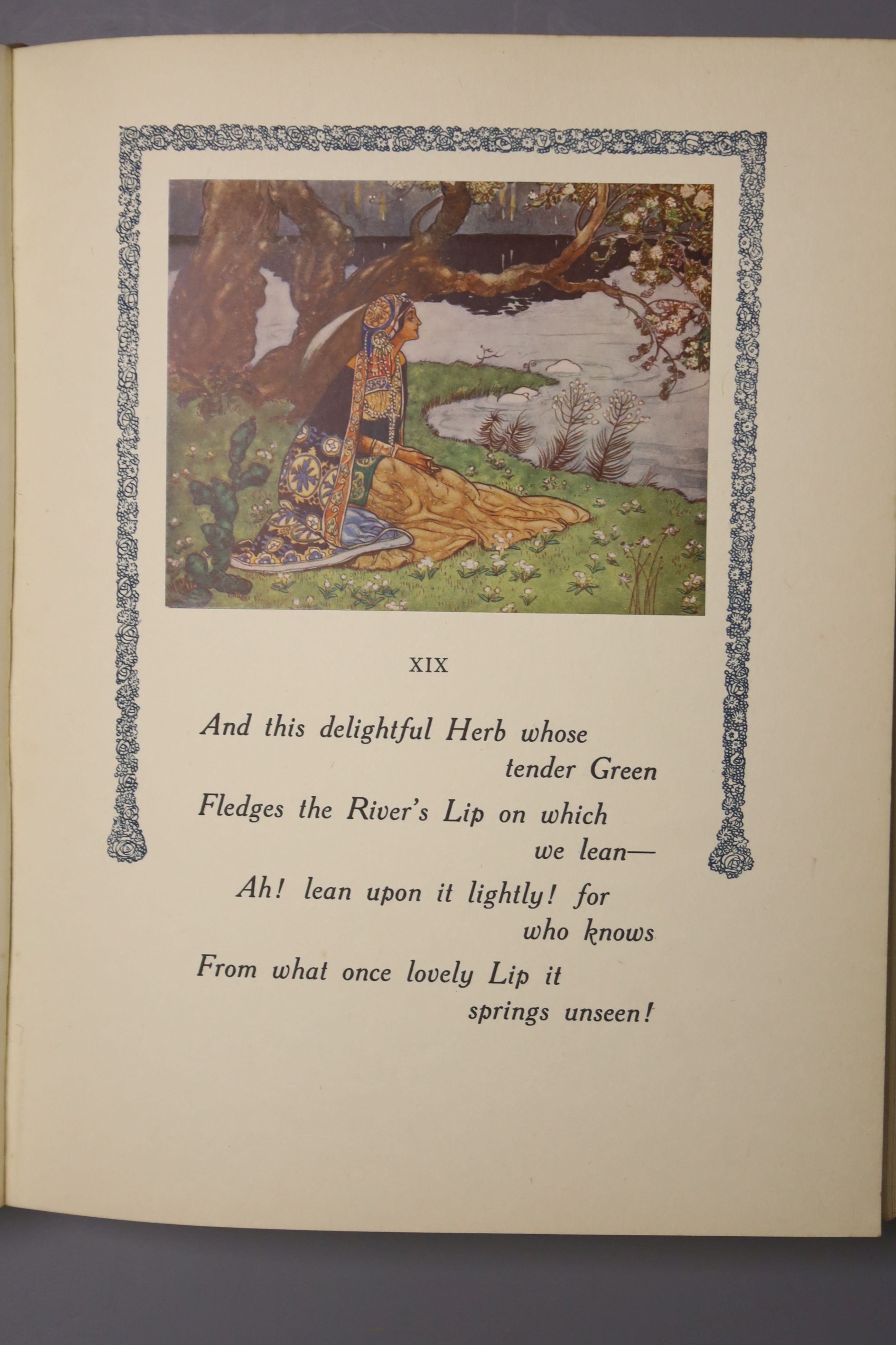 Evans (Sebastian), The High History of the Holy Grail, illustrated by Jessie King, pictorial vellum, number 14 of the English edition, Dent [1903] and The Rubiayat of Omar Khayyam